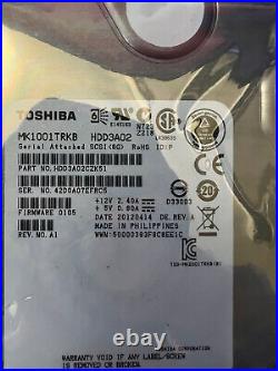 Toshiba SAS HDD 3.5 MK1001TRKB 1TB 7.2K. NEW Unopened