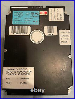 Vintage 1992 IBM WDS-L160 Apple 3.5 Internal 160MB SCSI 50-Pin Hard Drive HDD