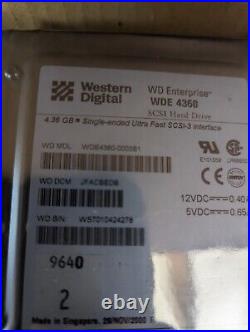 Western DIGITAL SCSI Hard Drive 4.3Gb Vintage NOS #0004