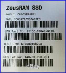 ZeusRam Z4RZF3D-8UC 95100-02049-011U 8GB 6MB SCSI SSD Internal Hard Drive